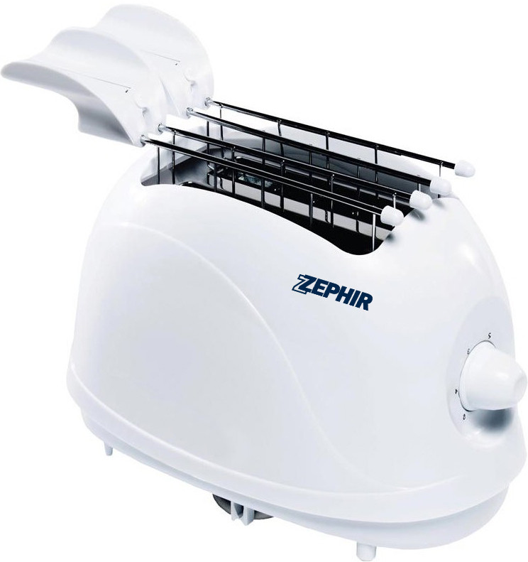 Zephir ZHC475 Tostapane Elettrico con Pinze 750W Bianco 2 Fette Timer Pareti Fredde 1 0 273