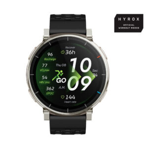 Amazfit Active 3 Premium Smartwatch GPS 1,32" AMOLED Vetro Zaffiro 5 ATM NFC Batteria 12gg Cassa Oro Cinturino Nero