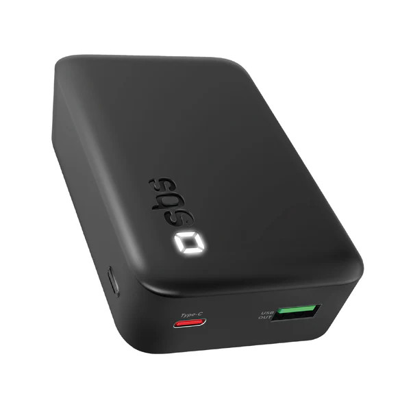 Sbs Power Bank 20000 mAh USB-C PD 18W + USB-A Nero 1 0 290