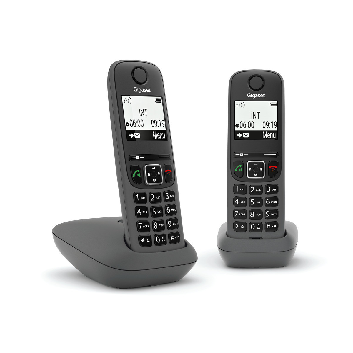 Gigaset AS490 DUO Telefono Cordless DECT 2 Cornette Vivavoce Identificatore di Chiamata Nero 1 0 310