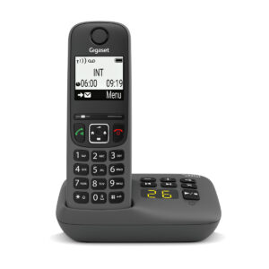 Gigaset AS490A Telefono Cordless DECT Segreteria Telefonica Vivavoce Identificatore di Chiamata Nero