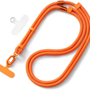 Sbs Laccio in Silicone 3 in 1 CMSILLACE3IN1RORA Universale Tracolla Cordoncino Braccialetto Arancione