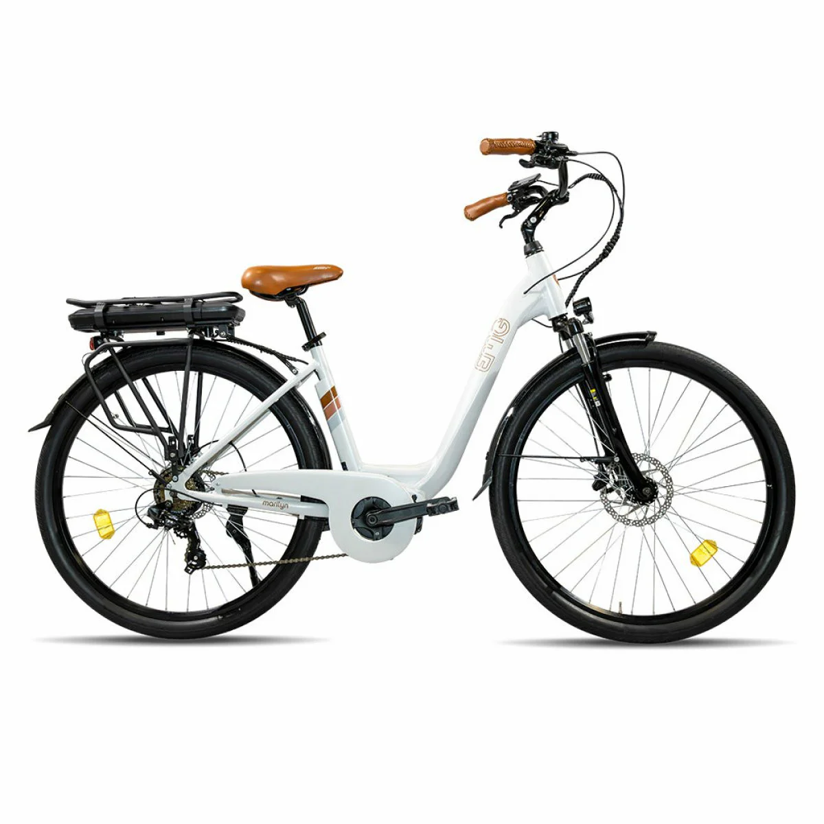 Emg Marilyn Plus Bicicletta Elettrica 28" 250W 36V 13Ah 80km Shimano Freni Disco Idraulici Bianco 1 0 343