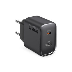 Sbs TETR1CHDMIPD30 Caricatore USB-C 30W Power Delivery con Porta HDMI Ricarica Rapida Nero
