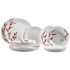 SET TAVOLA 18PZ VETRO OPALE BIANCO DELY BROWN