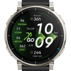 Amazfit Active 3 Premium Smartwatch GPS 1,32" AMOLED Vetro Zaffiro 5 ATM NFC Batteria 12gg Cassa Oro Cinturino Nero 3 1 171