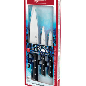 Set 3 Coltelli Lagostina Ice Force Acciaio Inox Manico Nero 20/11/9 cm 2 1 199