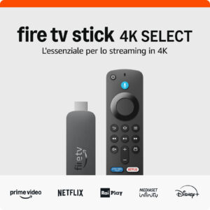 Amazon Fire TV Stick 4K Select Dongle Smart TV 4K Ultra HD HDR10+ Dolby Vision Wi-Fi 5 Alexa Nero 3 1 34