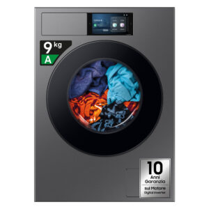 Samsung WF90F09C4SU3 Lavatrice Caricamento Frontale 9 kg 1400 Giri/min Classe A Ecodosatore AI EcoBubble Wi-Fi Dark Silver 3 1 60