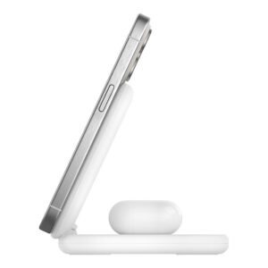 Belkin Caricabatterie Wireless 2-in-1 Pieghevole BoostCharge WIZ028VFWH Qi2 15W MagSafe Bianco 4 2 155