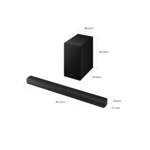 Samsung HW-B650F/ZF Soundbar 3.1 Canali 370W Subwoofer Wireless Dolby Audio DTS Virtual:X Q-Symphony HDMI ARC Bluetooth Nero 4 2 51