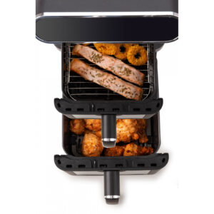 Ariete 4640 Friggitrice ad Aria Doppia Verticale 11L 2460W 2 Cestelli Sync Dual 6 Programmi Grill 200°C Nero 4 2 9