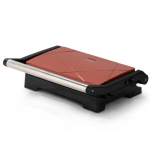Tostiera Elettrica Tognana Iridea D2DTN04IRCHA Mini Grill 1000W Piastre Antiaderenti Champagne