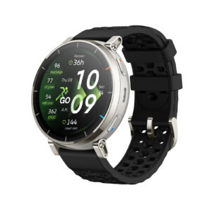 Amazfit Active 3 Premium Smartwatch GPS 1,32" AMOLED Vetro Zaffiro 5 ATM NFC Batteria 12gg Cassa Oro Cinturino Nero 5 3 130