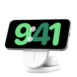 Belkin Caricabatterie Wireless 2-in-1 Pieghevole BoostCharge WIZ028VFWH Qi2 15W MagSafe Bianco 5 3 138