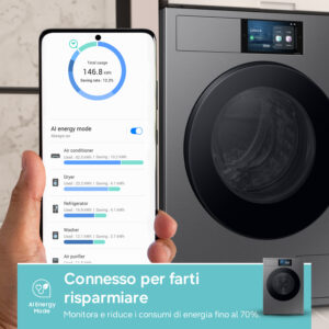 Samsung WF90F09C4SU3 Lavatrice Caricamento Frontale 9 kg 1400 Giri/min Classe A Ecodosatore AI EcoBubble Wi-Fi Dark Silver 6 4 45