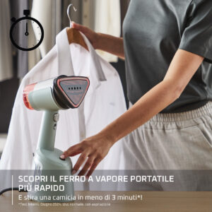 Rowenta Stiratore Verticale AeroSteam DR9814F0 Tecnologia OptiFlow 1400W Serbatoio 100ml Eucalyptus 6 4 75