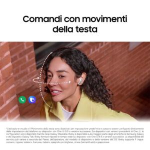 Samsung Galaxy Buds4 Auricolari Bluetooth TWS In-Ear ANC Audio 360° Galaxy AI Bianchi IP54 7 5 40