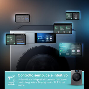 Samsung WF90F09C4SU3 Lavatrice Caricamento Frontale 9 kg 1400 Giri/min Classe A Ecodosatore AI EcoBubble Wi-Fi Dark Silver 7 5 44