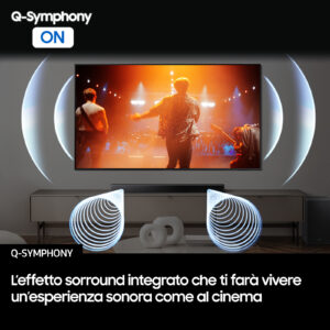 Samsung HW-B450F/ZF Soundbar 2.1 Canali Subwoofer Wireless Dolby Audio DTS Virtual:X Bluetooth HDMI ARC Nero 7 5 50