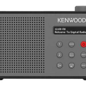 Kenwood CR-M25DAB-H Radiosveglia DAB+/FM Portatile Bluetooth 5.3 LCD Doppia Sveglia Batteria Li-ion USB-C Grigio 6 5 81