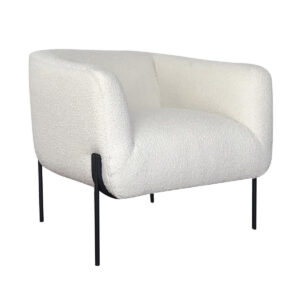 Poltrona Bizzotto Claudine Bianco Boucl&eacute;