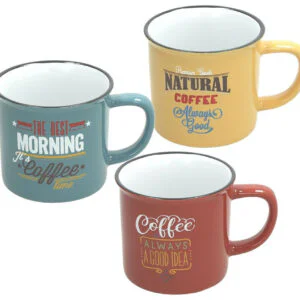Tazza Tognana Haiti 330 ml Ceramica Blu Verde Pastello Retro per Tè