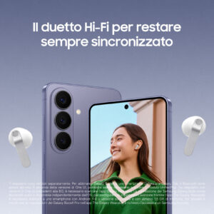 Samsung Galaxy Buds4 Auricolari Bluetooth TWS In-Ear ANC Audio 360° Galaxy AI Bianchi IP54 8 6 35