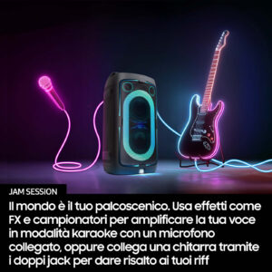 Samsung MX-ST40F Cassa Party 160W Bluetooth IPX4 Party Lights+ 12h Batteria Nera 8 6 40
