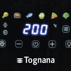 Tognana D2DFA05IRCH Friggitrice ad Aria Calda 8L 2000W 8 Programmi Touch Champagne 8 6 82