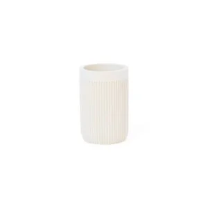 PORTASPAZZOLINI RESINA/PLAST. D7X13CM COLOR AVORIO