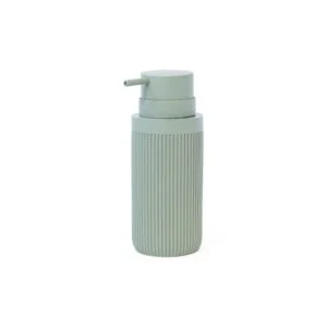 DISPENSER SAPONE RESINA RIGHE DIAM7X13,5CM MENTA