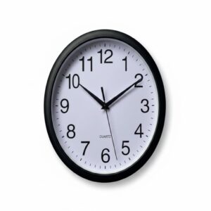 OROLOGIO DA PARETE PLASTICA DIAM.25,5XH4CM NERO