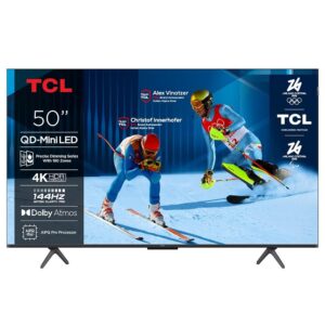 Tcl 50C69K Smart TV 50" QD-Mini LED 4K Ultra HD Google TV 144Hz Dolby Vision HDR10+ Wi-Fi DVB-T2 Classe E