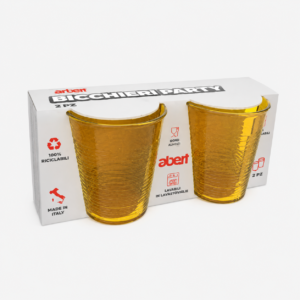 SET 2 BICCHIERI IN PS PARTY 33CL GIALLO