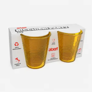 SET 2 BICCHIERI IN PS PARTY 33CL GIALLO