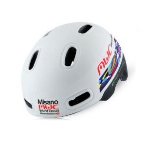 EMG MWC HM 09 Casco Demi Jet Bianco con Luce LED Posteriore Omologato EN 1078
