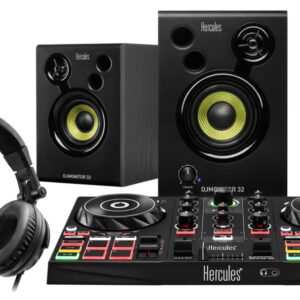 Hercules DJLearning Kit Mixer con controllo DVS (Digital Vinyl System) Nero