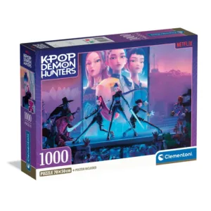Puzzle Clementoni 37121 K-Pop Demon Hunters 1000 Pezzi 70x50 cm con Poster, Made in Italy, per Adulti e Ragazzi