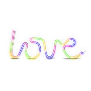 Insegna Luminosa a LED SBS Feel The Love con Effetto Neon USB