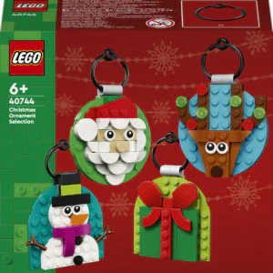LEGO 40744 Selezione di Decorazioni di Natale, Gioco con 4 Addobbi da Appendere, Regalo Natalizio Bambine e Bambini 6+ Anni
