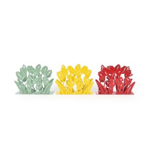 PORTATOVAGLIOLI METALLO 14.5X4XH.10 VERD/GIAL/ROSS