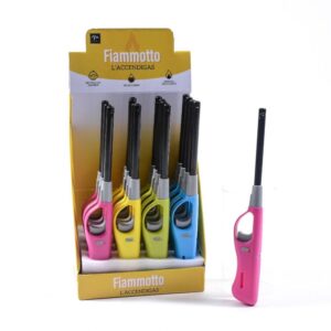 ACCENDIGAS RICARICABILE PLASTICA 4X1.5XH.27CM ASS.