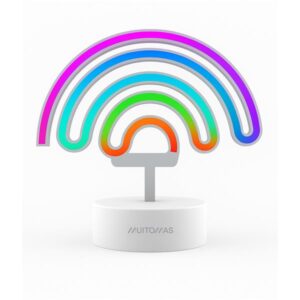LAMPADA DA TAVOLO AL NEON USB-C RAINBOW BIANCO