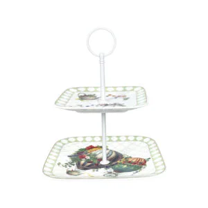ALZATA WONDERLAND PORCELLANA C/ASTA METAL 19X19X23