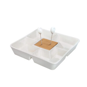 ANTIPASTIERA TETRIS PORC/BAMBOO FORCH 20,5X20,5 BI