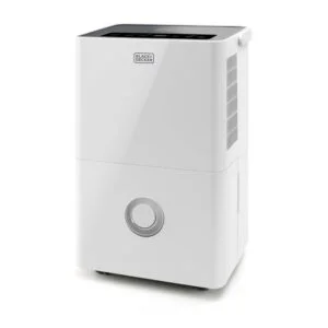 BLACK+DECKER BXDH20E Deumidificatore e Purificatore d'Aria 20 L/giorno con Filtro HEPA13, Serbatoio 4 L, Programmabile 24h, Ruote, Bianco