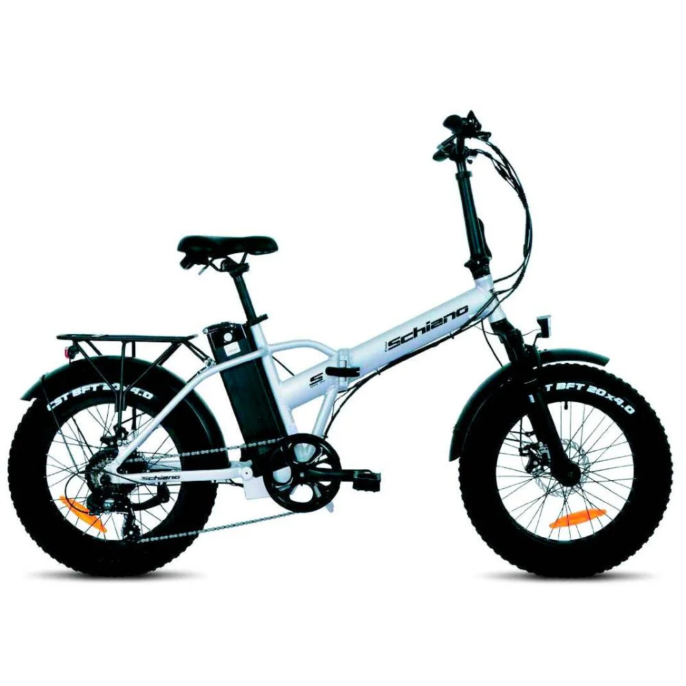 bici con pedalata assistita f.lli schiano srl fat bike 20" pieghevole silver bici con pedalata assistita f.lli schiano srl fat bike 20" pieghevole silver