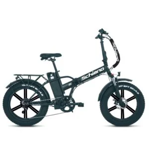 bici con pedalata assistita fat bike 20" pieghevole nero opaco f.lli schiano srl