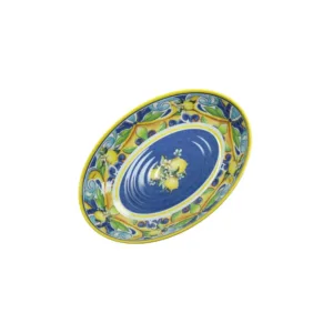 CIOTOLA OVALE CITRUS BLU MELAMINA 33x23X7H